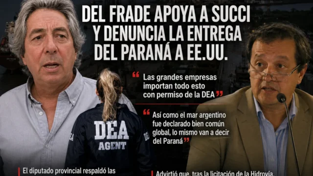 Del Frade denuncia vínculos entre narcotráfico y multinacionales en puertos