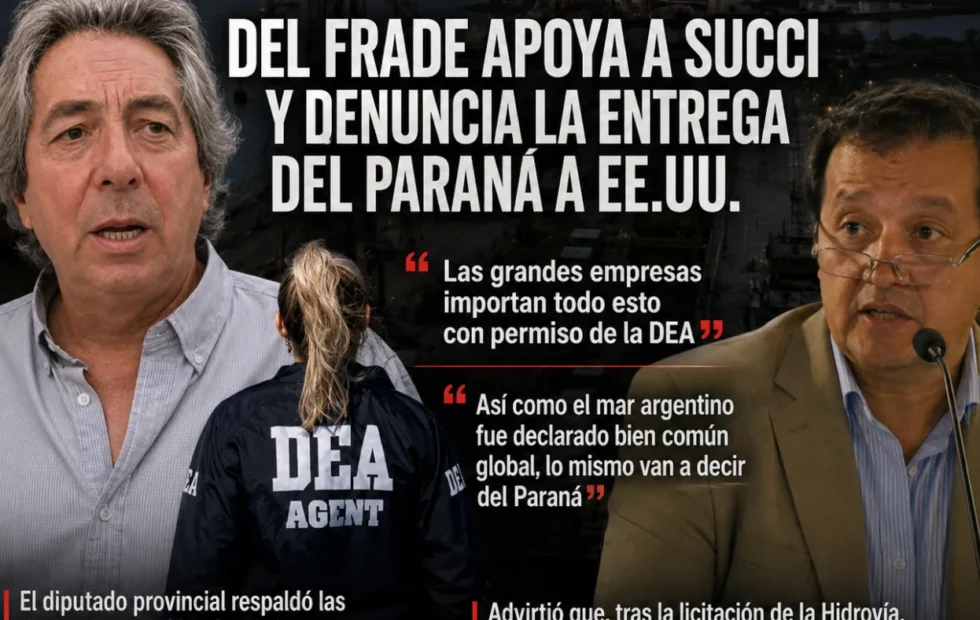Del Frade denuncia vínculos entre narcotráfico y multinacionales en puertos