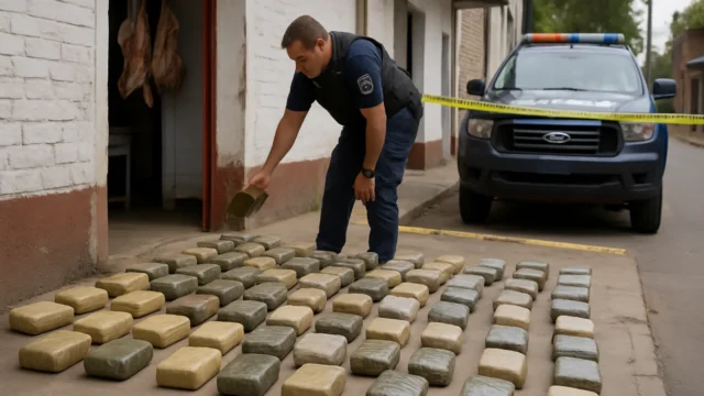 Descubren más de 100 kilos de marihuana ocultos en una carnicería de Serodino