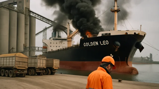Diez marinos murieron tras un ataque ruso al buque Golden Leo en el Mar Negro