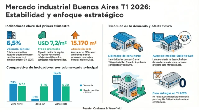 El mercado industrial de Buenos Aires mantiene su estabilidad en 2026