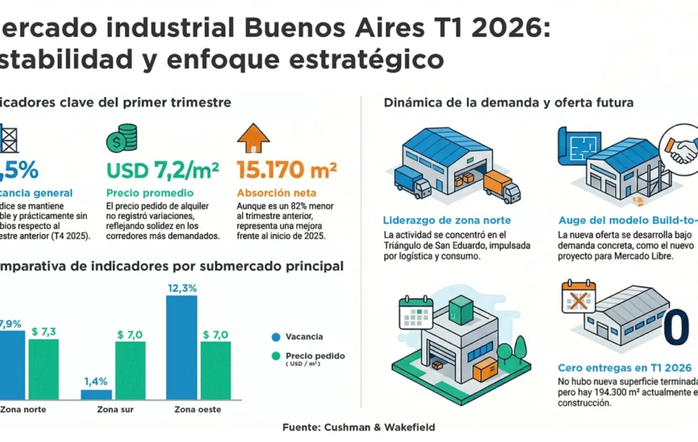 El mercado industrial de Buenos Aires mantiene su estabilidad en 2026