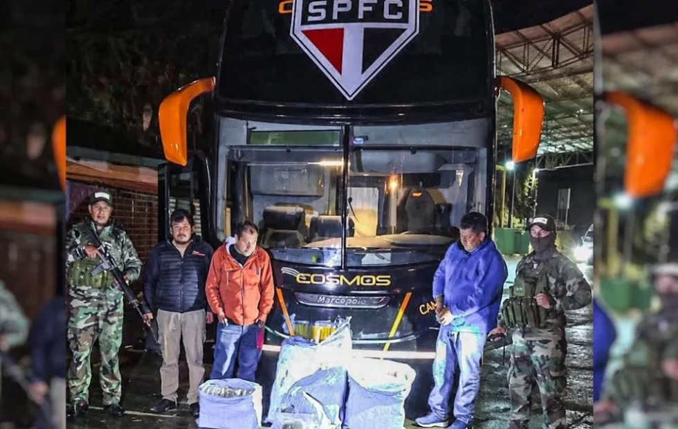 Secuestran 86,55 kilos de marihuana en un micro ligado al San Pablo en Bolivia