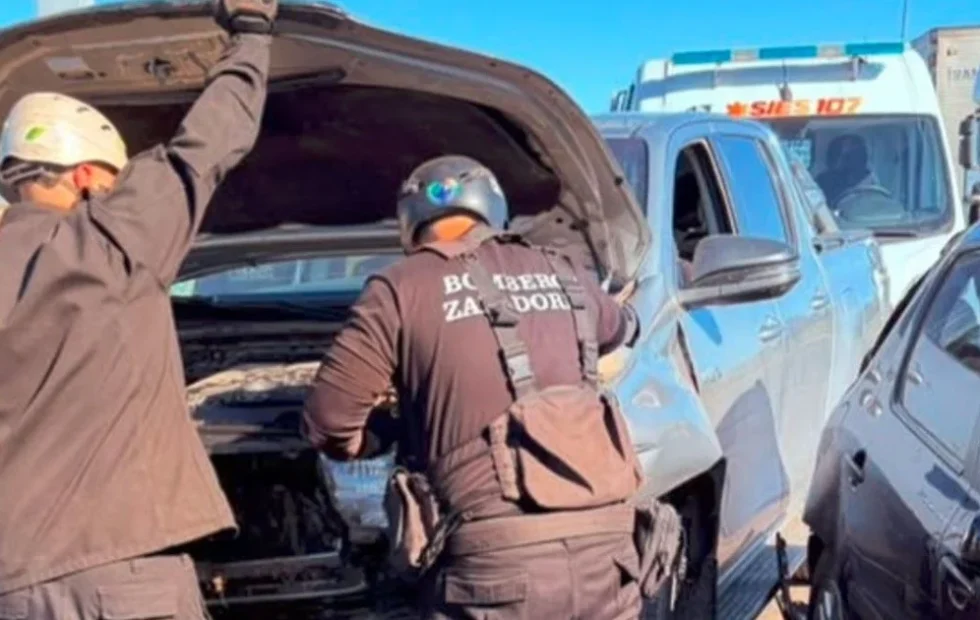 Choque en cadena en el ingreso a Rosario dejó un herido leve