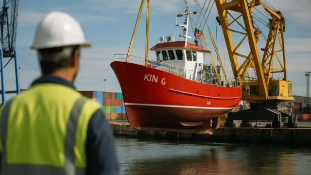 El pesquero Kim G fue botado y operará desde el puerto de Rawson