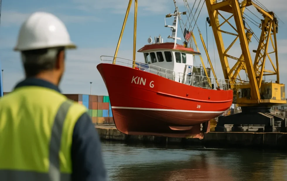 El pesquero Kim G fue botado y operará desde el puerto de Rawson